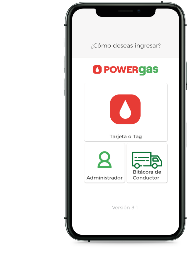 App móvil PowerGAS en tienda de aplicaciones